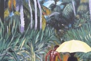 Guadeloupe Parapluie jaune - 61x46